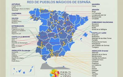 MAPA DE LOS PUEBLOS MÁGICOS DE ESPAÑA (oficial)