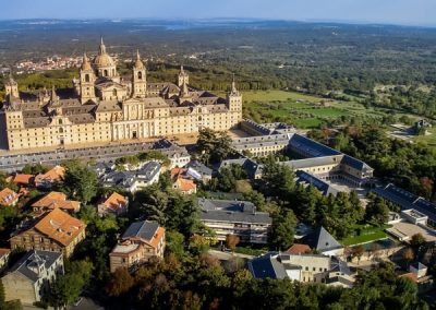 Vista aérea de San Lorenzo de El Escorial (Madrid)