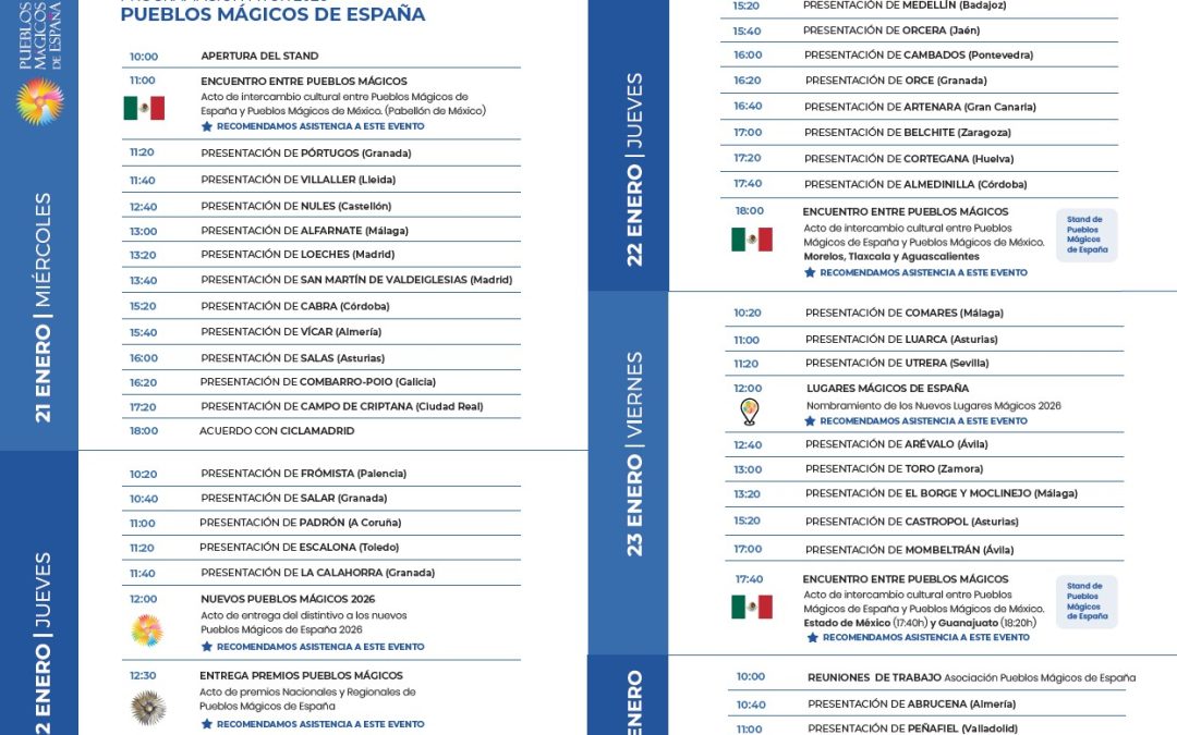 Pueblos Mágicos de España en FITUR 2026