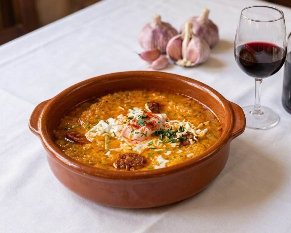 Sopa de ajo típica de Peñafiel, Valladolid