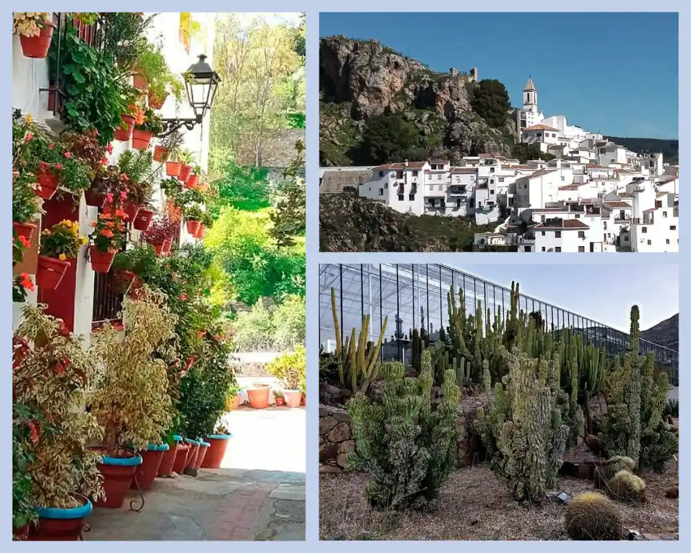 Casarabonela, Málaga. Panorámica general, casco urbano y jardín botánico Casarabonela, Málaga. Panorámica general, casco urbano y jardín botánico