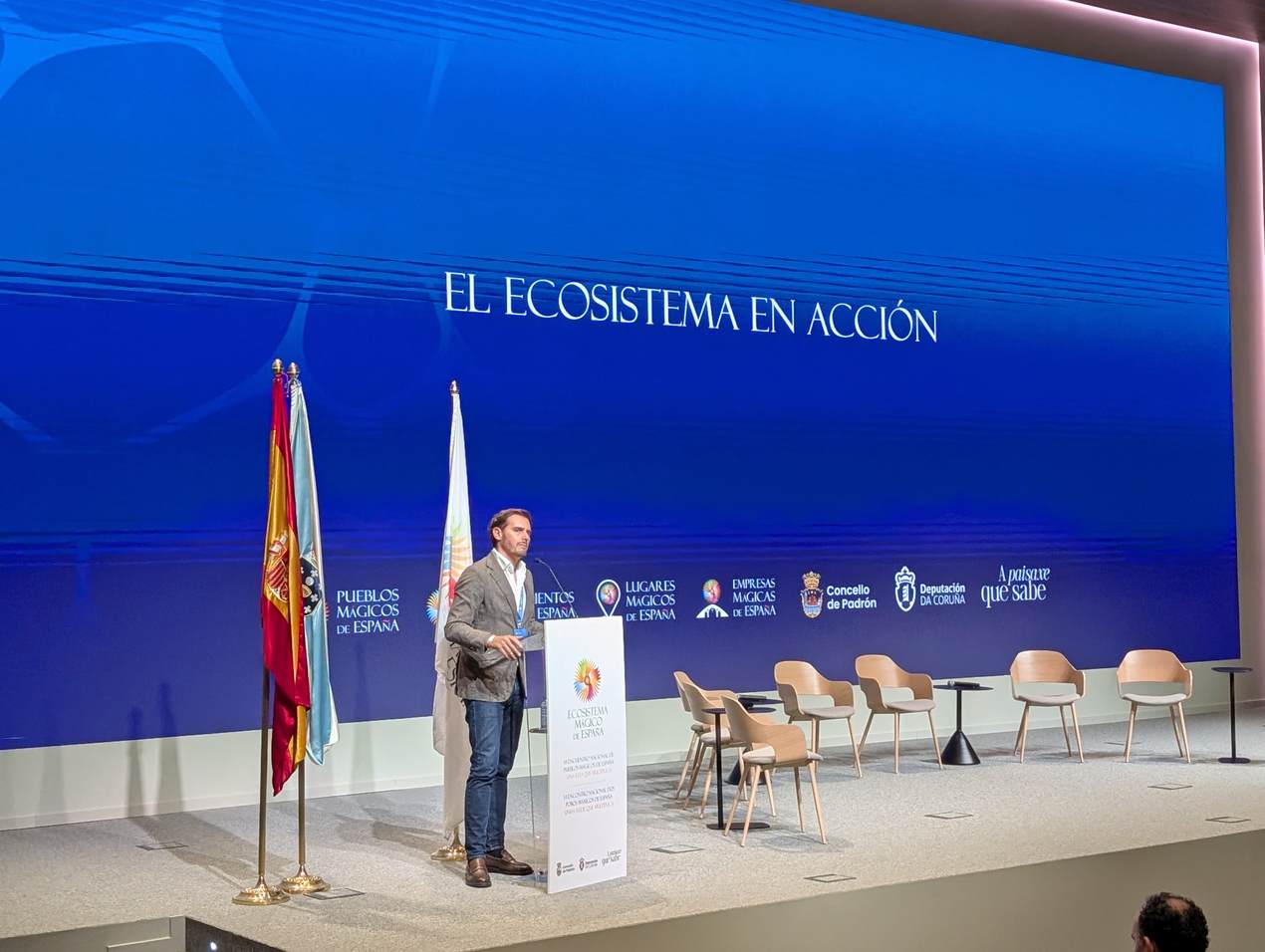 Albert Rivera, consejero asesor de Empresas Mágicas de España, ante el auditorio en «El Ecosistema en Acción».